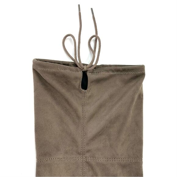 Heart In D Tan Thigh-High/Over-The-Knee Boot Size 8.5 Stretchy Block High Heel - Picture 5 of 9